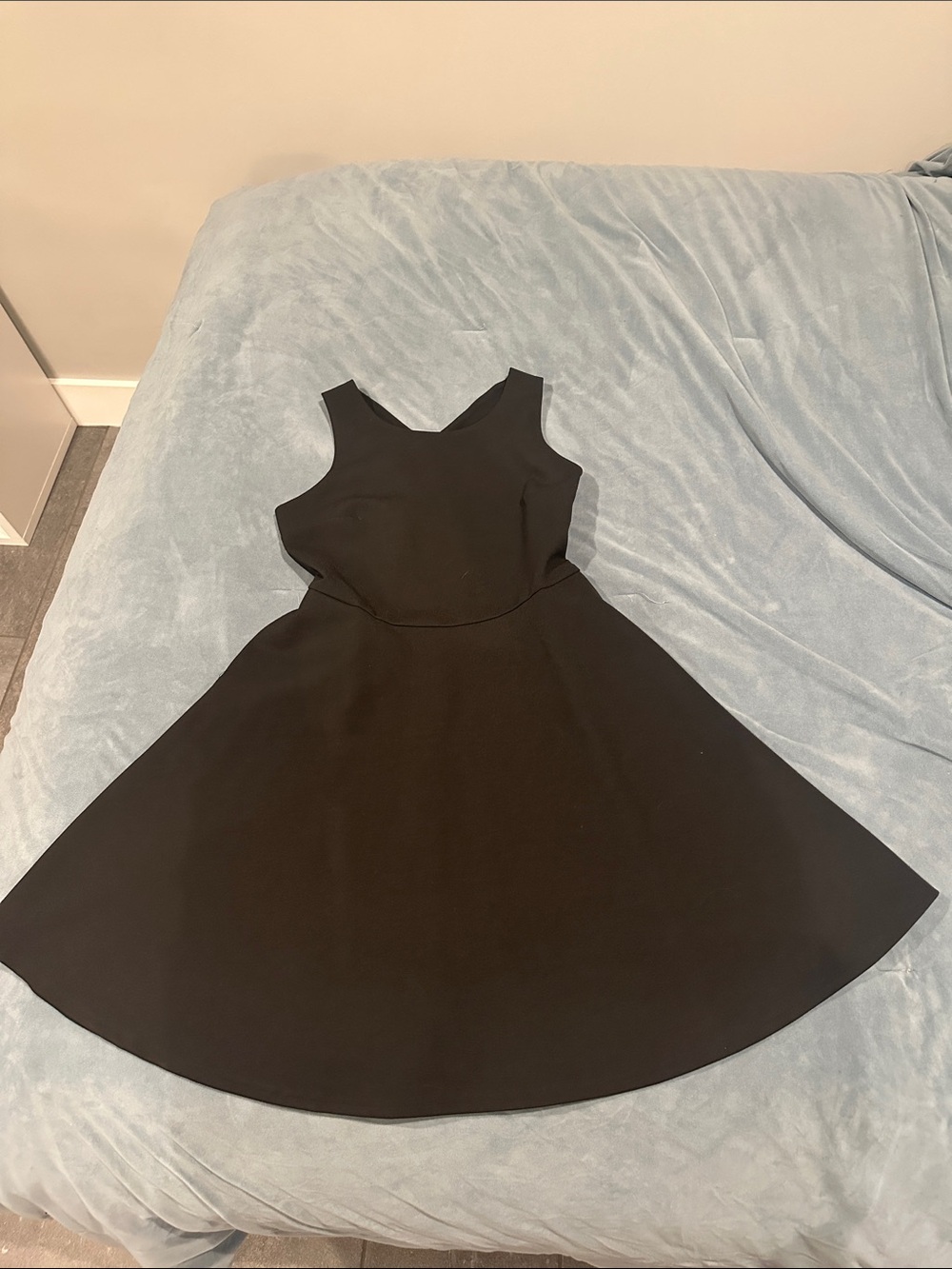 Francesca's Collections Black Sleeveless Fit-and-Flare Mini Dress